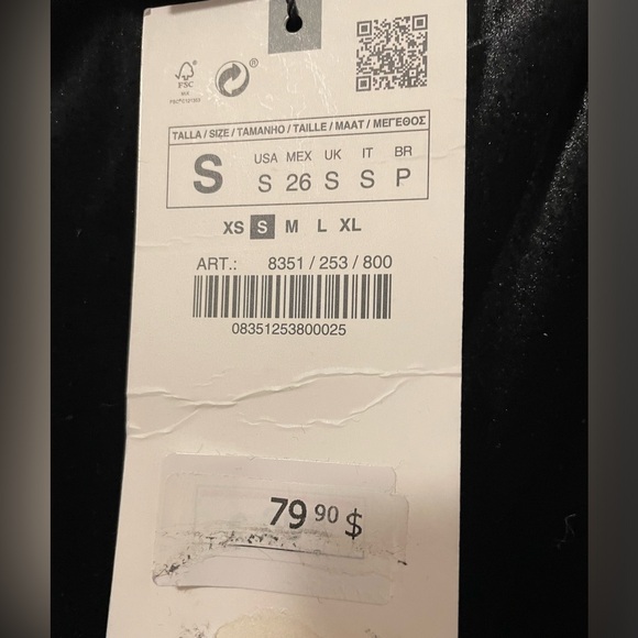 ZARA VELVET DRESS WITH TULLE BALLOON SLEEVES - Picture 7 of 10